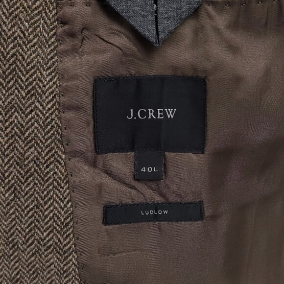 J. Crew Men's Ludlow Herringbone Sport Coat Blazer 40R - Picture 13 of 14